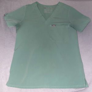 Figs Jade scrub top Small